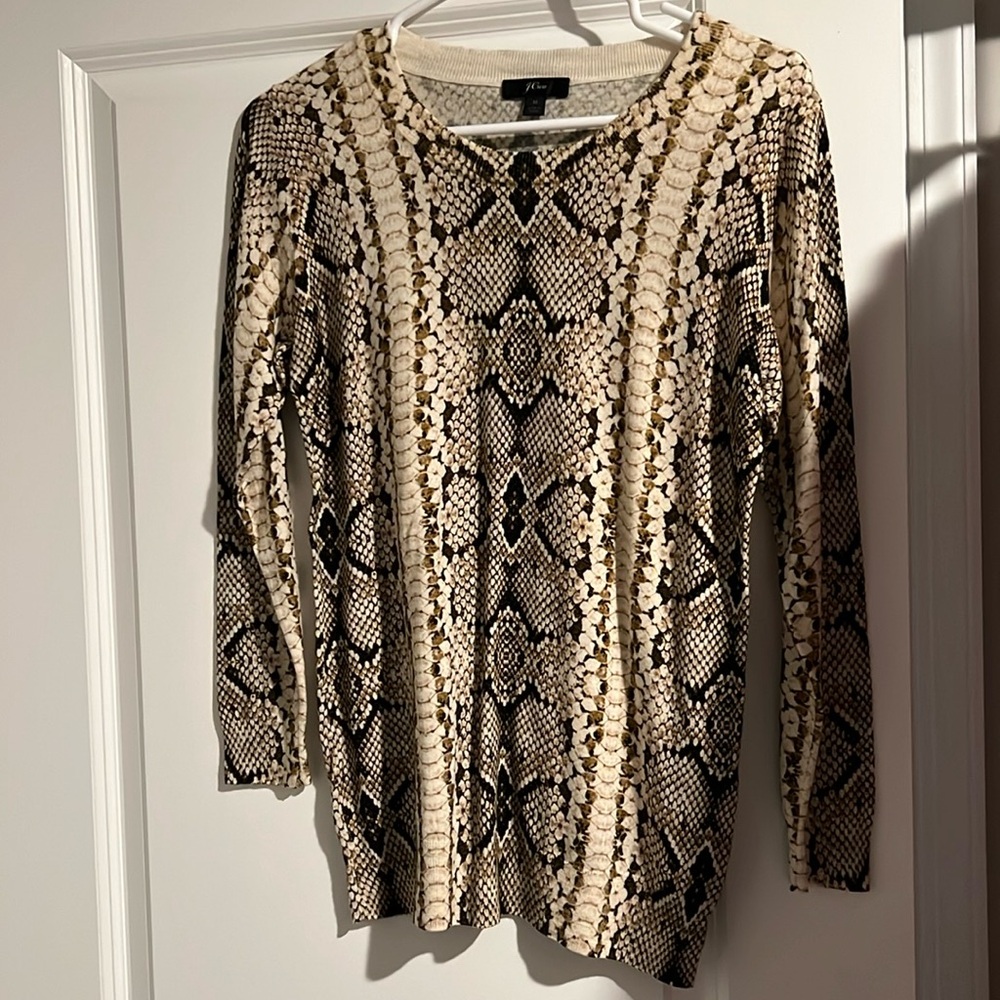 Jcrew snake skin top